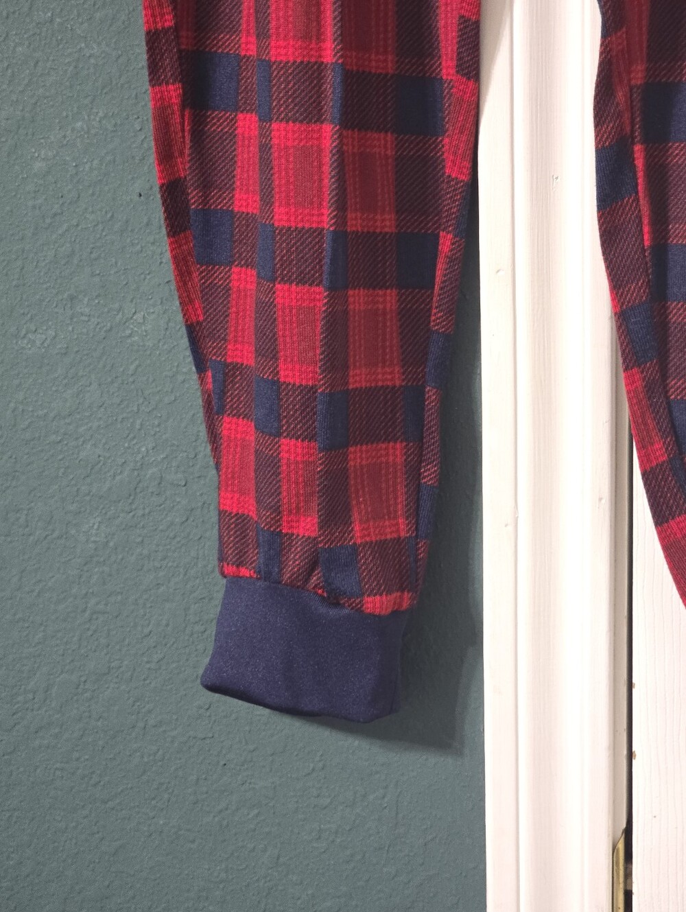 Dearfoams Mama Bear Womens Pajama Set XL Red Blue Buffalo Plaid Matching Family - Picture 7 of 10